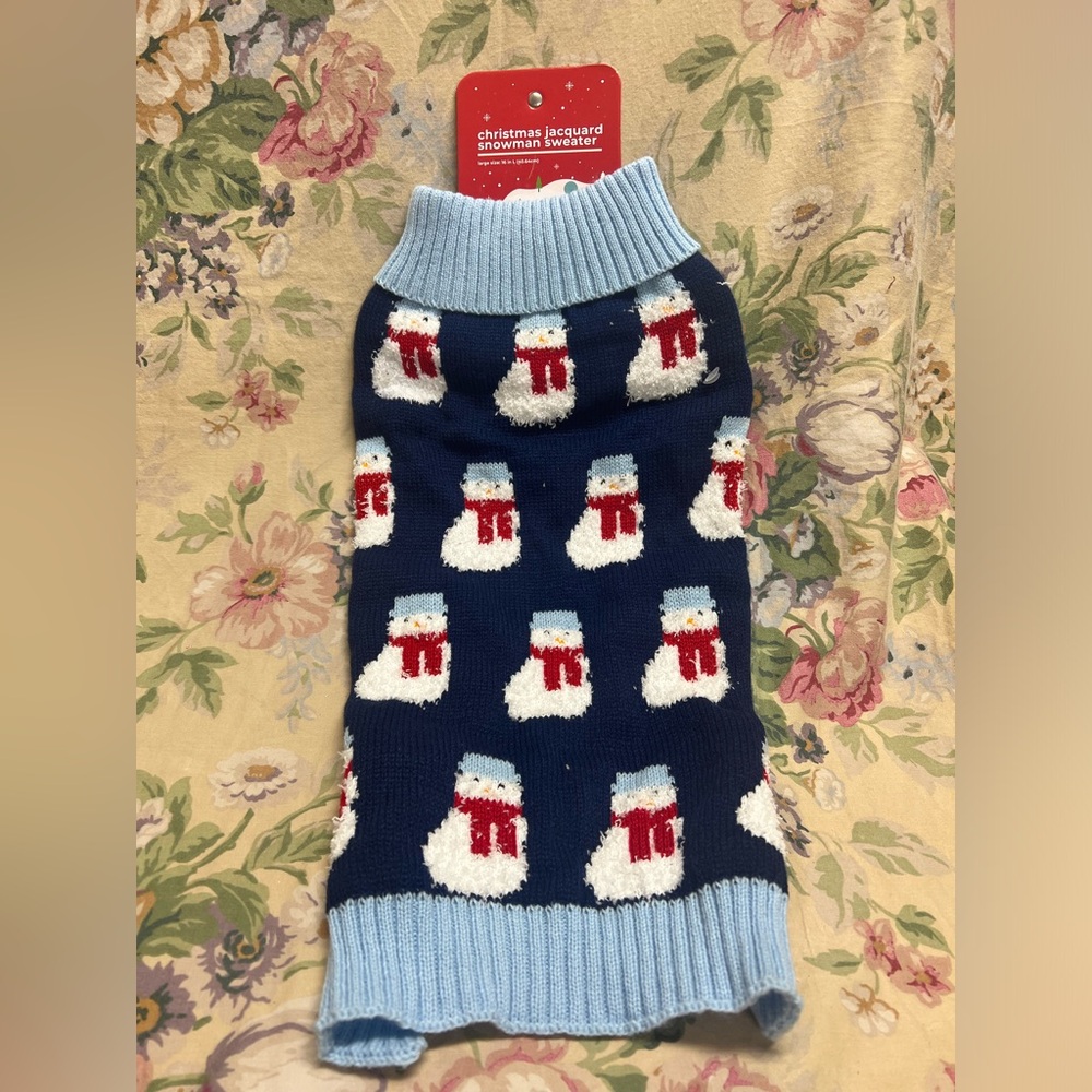 Dog outfit Snowman sweater